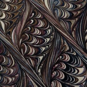 Bellini‎ Mens Marbled Feather Silk Necktie OS Brown Burgundy Blue